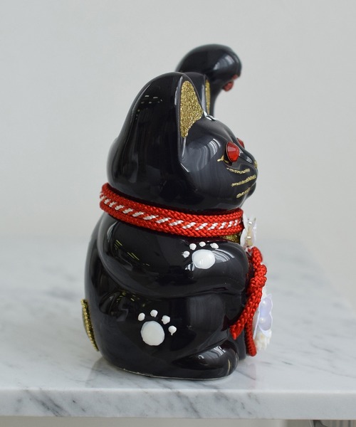 utatane インテリア 招き猫 ニコアンティーク×ご縁猫 ねこ球子