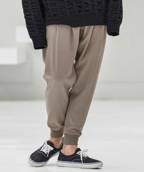 パンツ mp13861-Brushed Lining Slacks Fabric Jogger Pants ジョガーパンツ メンズ