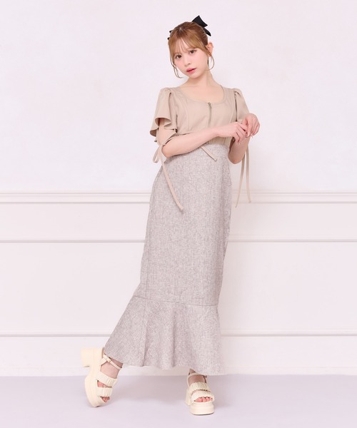 apres jour袖フレアマーメイドワンピース apres jour ワンピース 袖フレアマーメイドワンピース
