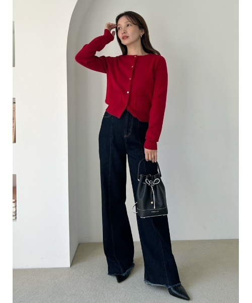 FRAY I.D ベーシックフレアデニムパンツ インディゴブルー FRAY I.D ベーシックフレアデニムパンツ インディゴブルー フレイ