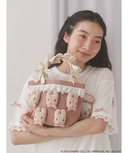 merry jenny（メリージェニー） ハンドバッグ マロンクリームribbon