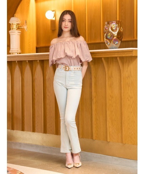 「Darich」 半袖ブラウス FREE サックスブルー レディース_画像8