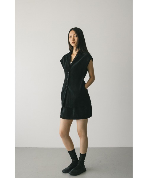 STYLEMIXER（スタイルミキサー） ベスト ジレ ショルダータックベロア