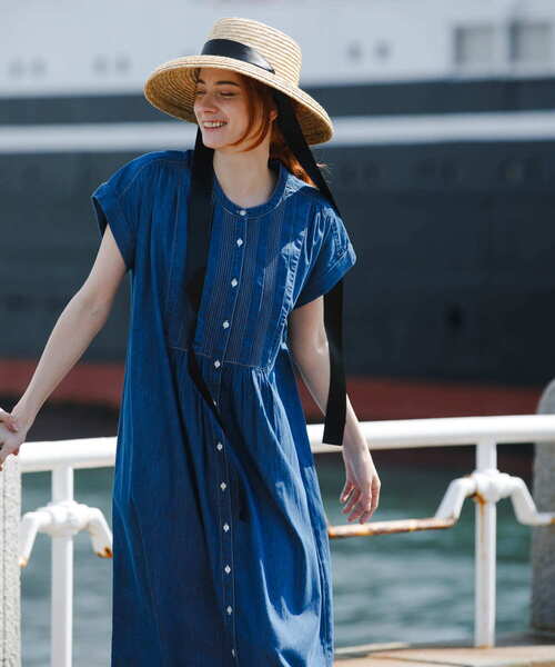 URBAN RESEARCH Sonny Label 半袖ワンピース FREE ブルー レディース