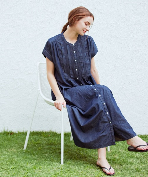 URBAN RESEARCH Sonny Label 半袖ワンピース FREE ブルー レディース