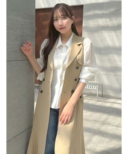 dazzlin（ダズリン） ワンピース トレンチディティールジレワンピース