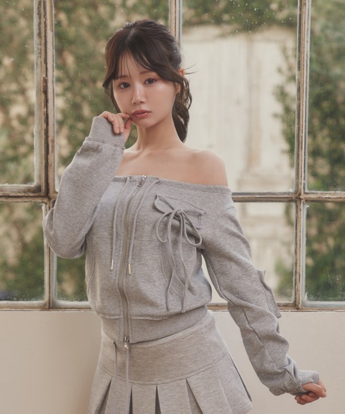 M DOLLY トレーナー スウェット ribbon voce sweat tops/リボン 