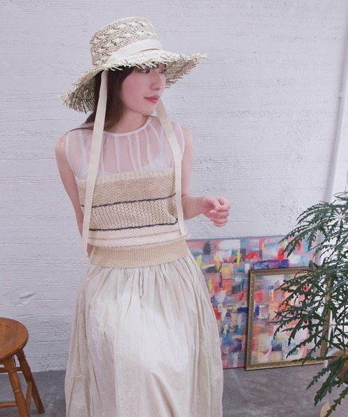 「polcadot」 ハット FREE ブラック レディース_画像4