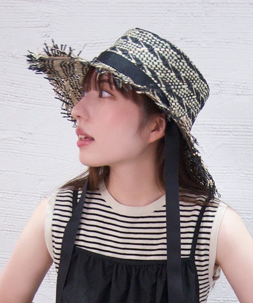 「polcadot」 ハット FREE ブラック レディース_画像6
