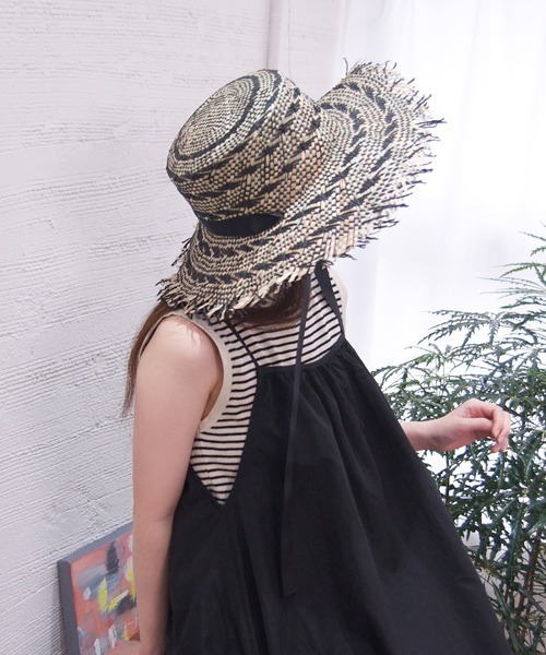 「polcadot」 ハット FREE ブラック レディース_画像7