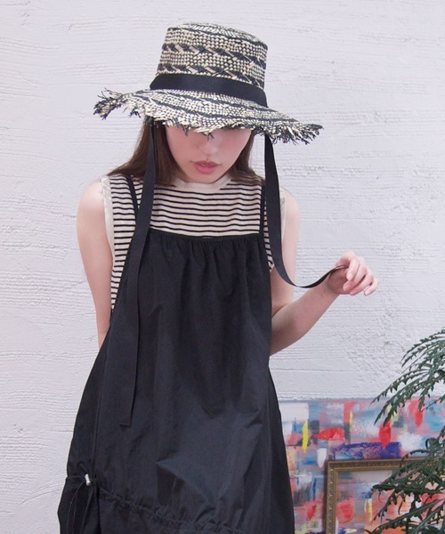 「polcadot」 ハット FREE ブラック レディース_画像8