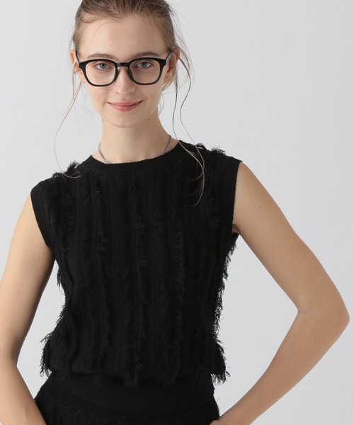 「saloon」 ノースリーブニット FREE ブラウン レディース_画像7