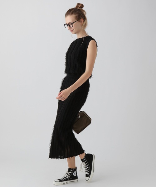 「saloon」 ノースリーブニット FREE ブラウン レディース_画像8