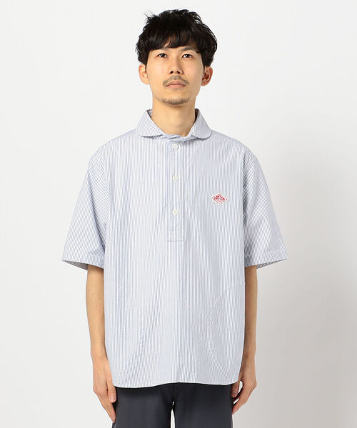 Danton（ダントン） 半袖シャツ 38 ブルー系その他 メンズ : ZOZOTOWN