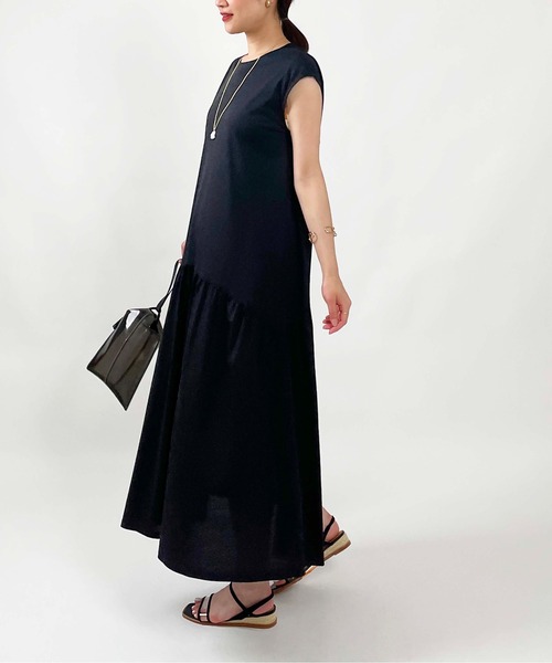 「PICCIN」 ノースリーブワンピース M ブラック レディース_画像4