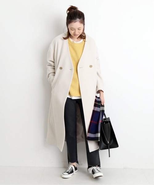 SLOBE IENA（スローブイエナ） ノーカラーコート FREE グレー