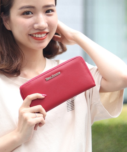 Blanc Pomme（ブランポム） 長財布 財布 ゴールドプレート長財布