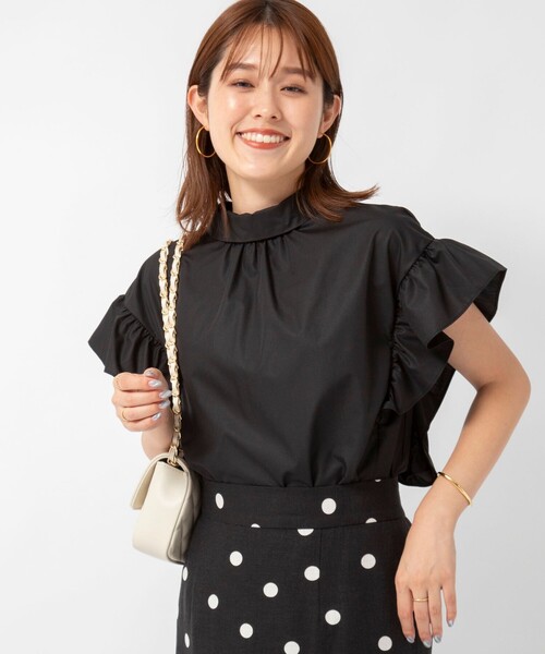 「NOLLEY'S」 半袖ブラウス 38 ブラック レディース_画像6