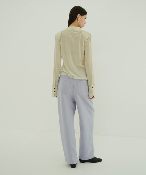 CLANE（クラネ） ブラウス シャツ TULLE FLOCKY SHIRTS レディース
