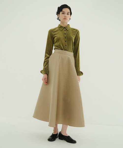CLANE（クラネ） ブラウス シャツ TULLE FLOCKY SHIRTS レディース