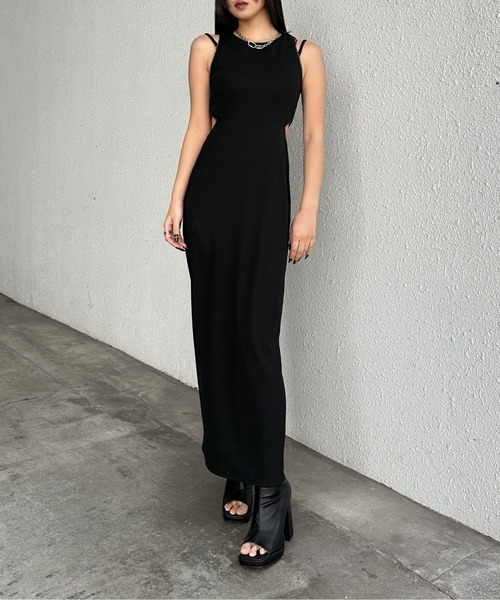 LVEU.（ラブユ） ノースリーブワンピース FREE ブラック レディース