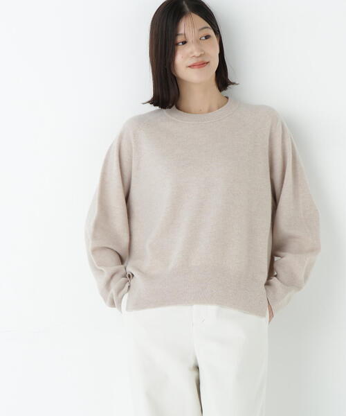 【human woman】ヒューマンウーマン ウールクルーネックプルオーバー human woman（ヒューマンウーマン） ニット セーター 「ウォッシャブル