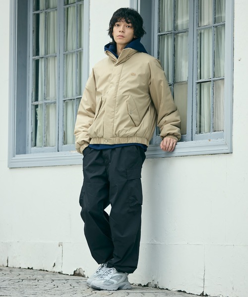 ラコステ ブルゾン ベージュ 36 S タグ付 未使用 シャーリング 希少 LACOSTE（ラコステ） ブルゾン アウター 「別注」LACOSTE / スタンド