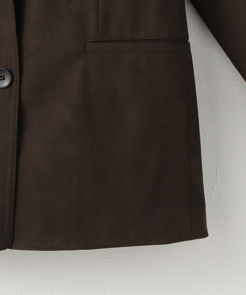 【完売品】スピック&スパン　フェイクスエードオープンカラージャケット フェイクスエードオープンカラージャケット（その他ブルゾン／アウター