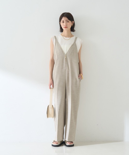 「Rouge vif」 オーバーオール フリー ベージュ レディース_画像9