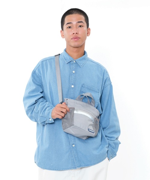 KEBOZ（ケボズ） ショルダーバッグ GRID CHECK MINI SQUARE BAG メンズ 