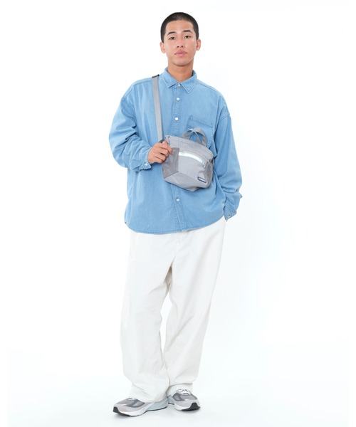 KEBOZ（ケボズ） ショルダーバッグ GRID CHECK MINI SQUARE BAG メンズ