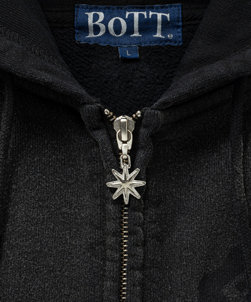 BoTT（ボット） パーカー Washed Lucky Logo Zip Hoodie メンズ