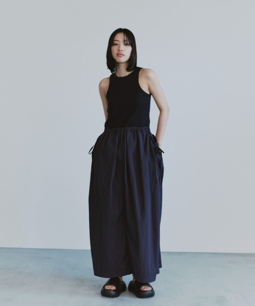 「duei」 ノースリーブワンピース FREE ネイビー レディース_画像2