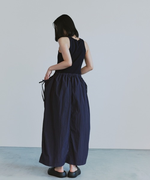 「duei」 ノースリーブワンピース FREE ネイビー レディース_画像4