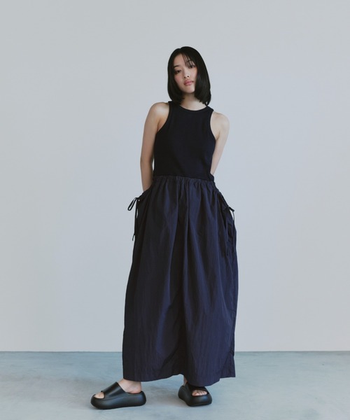 「duei」 ノースリーブワンピース FREE ネイビー レディース_画像5