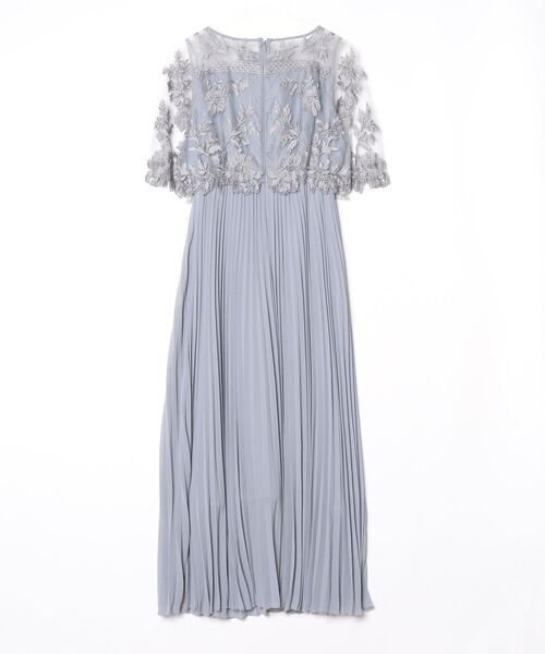 「Kana」 半袖ワンピース M ブルーグレー レディース_画像2