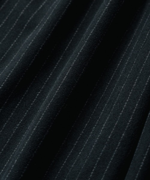 SINSS スラックス Flannel two tuck wide striped slacks / フランネル