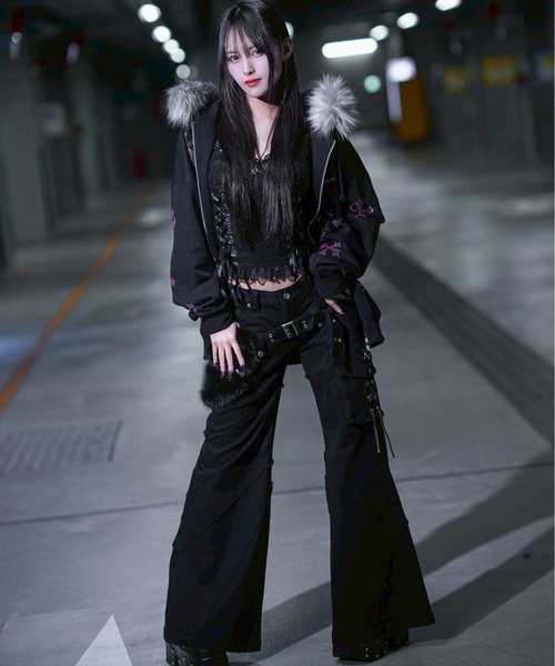 REFLEM（レフレム） パーカー 「REFLEM/レフレム」ファー付きクロス総