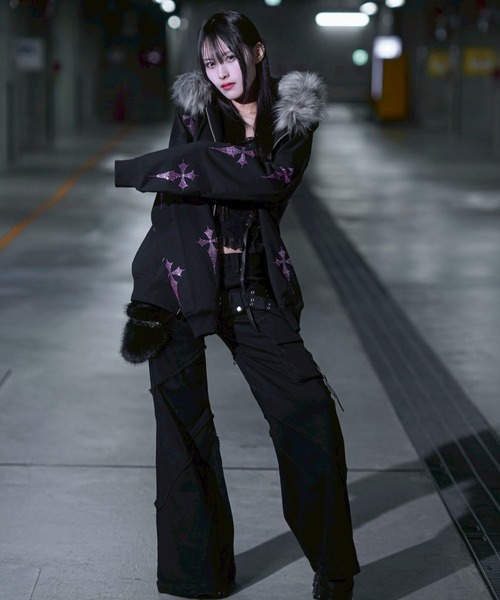 REFLEM（レフレム） パーカー 「REFLEM/レフレム」ファー付きクロス総