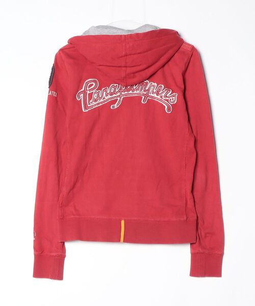 「PARAJUMPERS」 ジップアップパーカー M レッド レディース_画像2