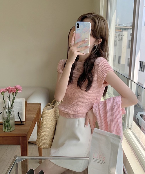 「ROOPTOKYO」 半袖ニット FREE ブラック レディース_画像3