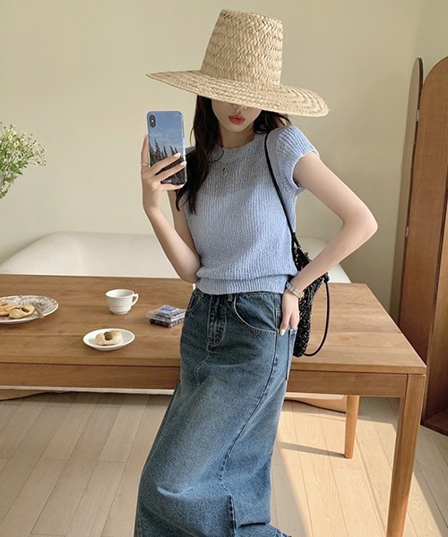 「ROOPTOKYO」 半袖ニット FREE ブラック レディース_画像7