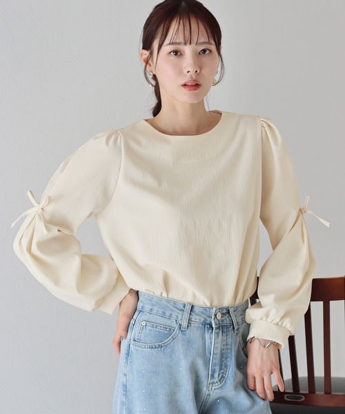 「BLUEEAST」 長袖ブラウス MEDIUM ベージュ レディース_画像2