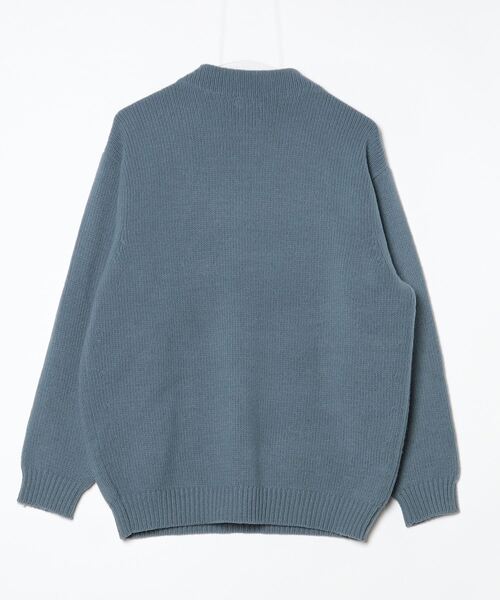 【未使用品】スティーブンアラン ヘンリーネック コットンリブニット セーター S STEVEN ALAN（スティーブンアラン） 長袖ニット M ブルー メンズ