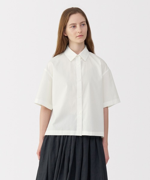 「MUJI Labo」 半袖シャツ X-LARGE ホワイト レディース_画像2