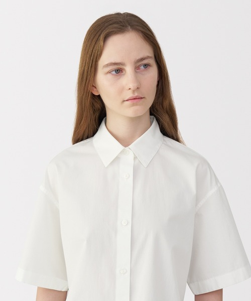 「MUJI Labo」 半袖シャツ X-LARGE ホワイト レディース_画像5