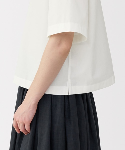 「MUJI Labo」 半袖シャツ X-LARGE ホワイト レディース_画像6