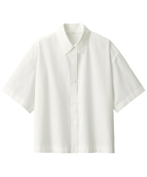 「MUJI Labo」 半袖シャツ X-LARGE ホワイト レディース_画像7