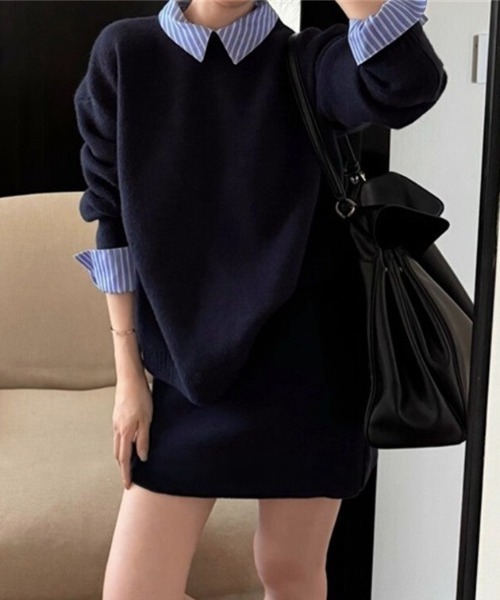 セットアップ レイヤード見えコンパクトポロニットセットアップ レディース | LACーVERT | 03