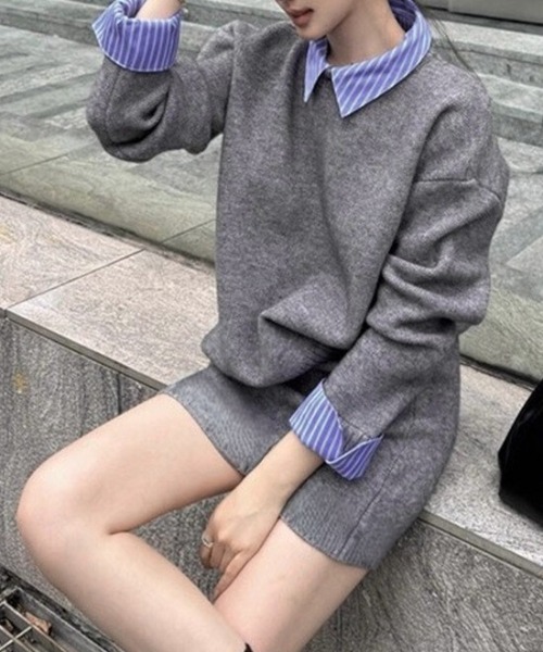 セットアップ レイヤード見えコンパクトポロニットセットアップ レディース | LACーVERT | 06